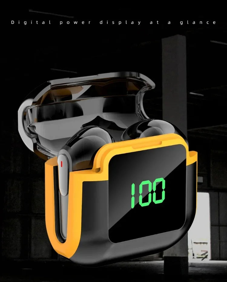 PRO90 Bluetooth 5.3 TWS Earbuds – LED, Stereo, Touch, Noise Cancel