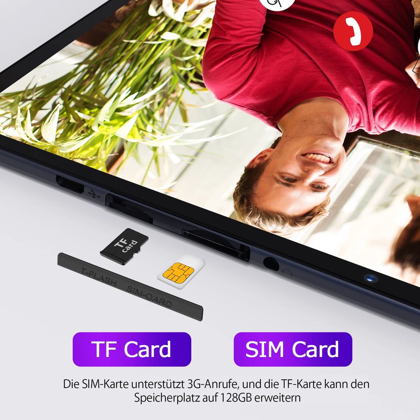 PRITOM 10'' Android Tablet – SIM Slot, 64GB, WiFi 3G Calls & GPS