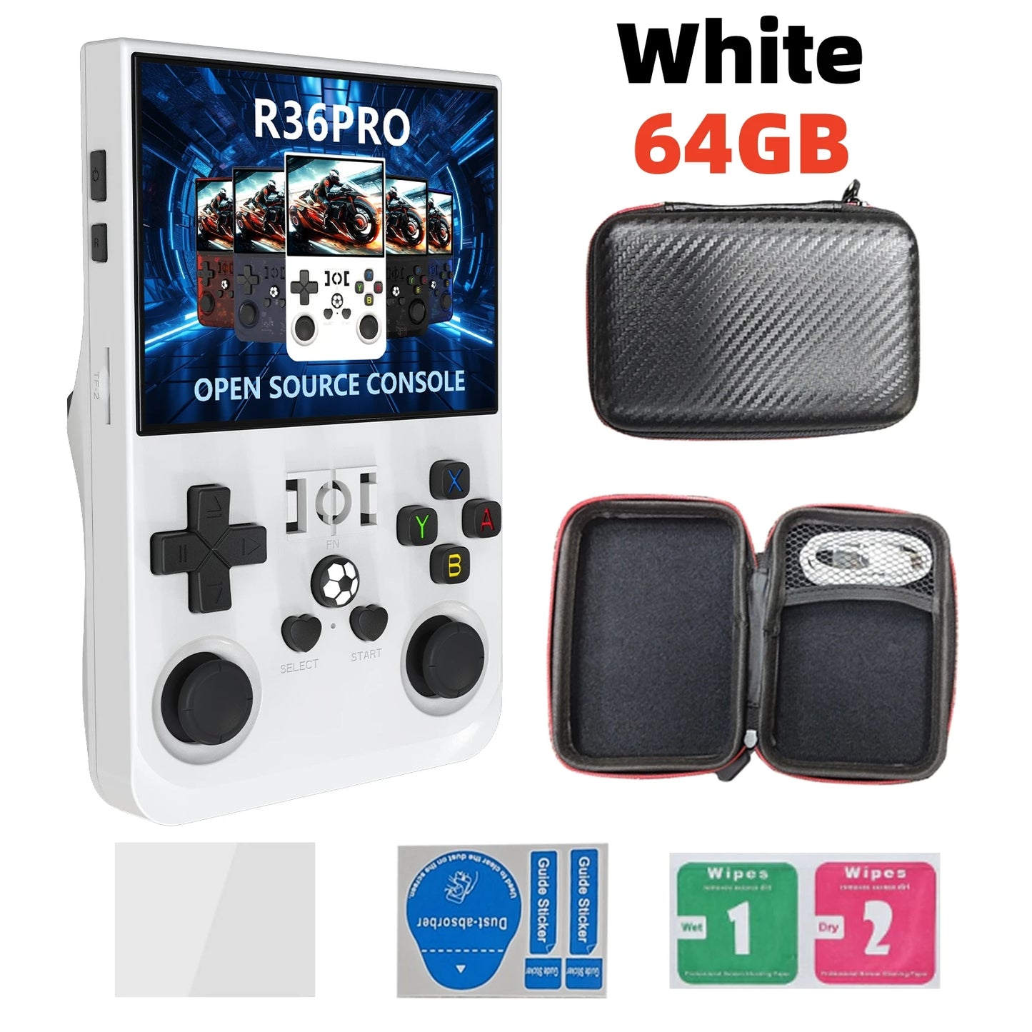 R36 PRO Retro Handheld Game Console – 3.5'' IPS, Linux, 128GB Games