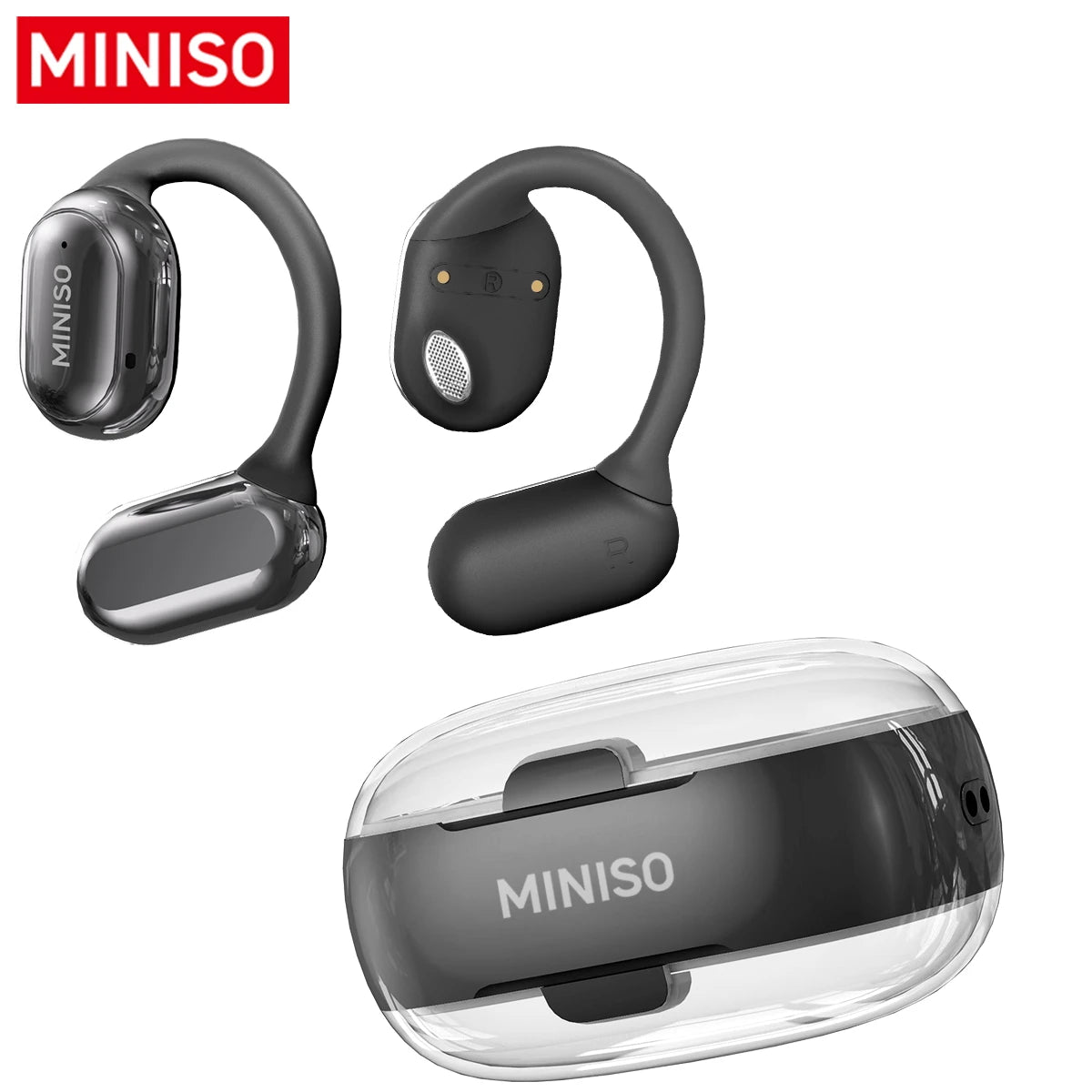 MINISO X39 Wireless Open-Ear Earbuds – Bluetooth 5.4, HiFi Sound, IPX5