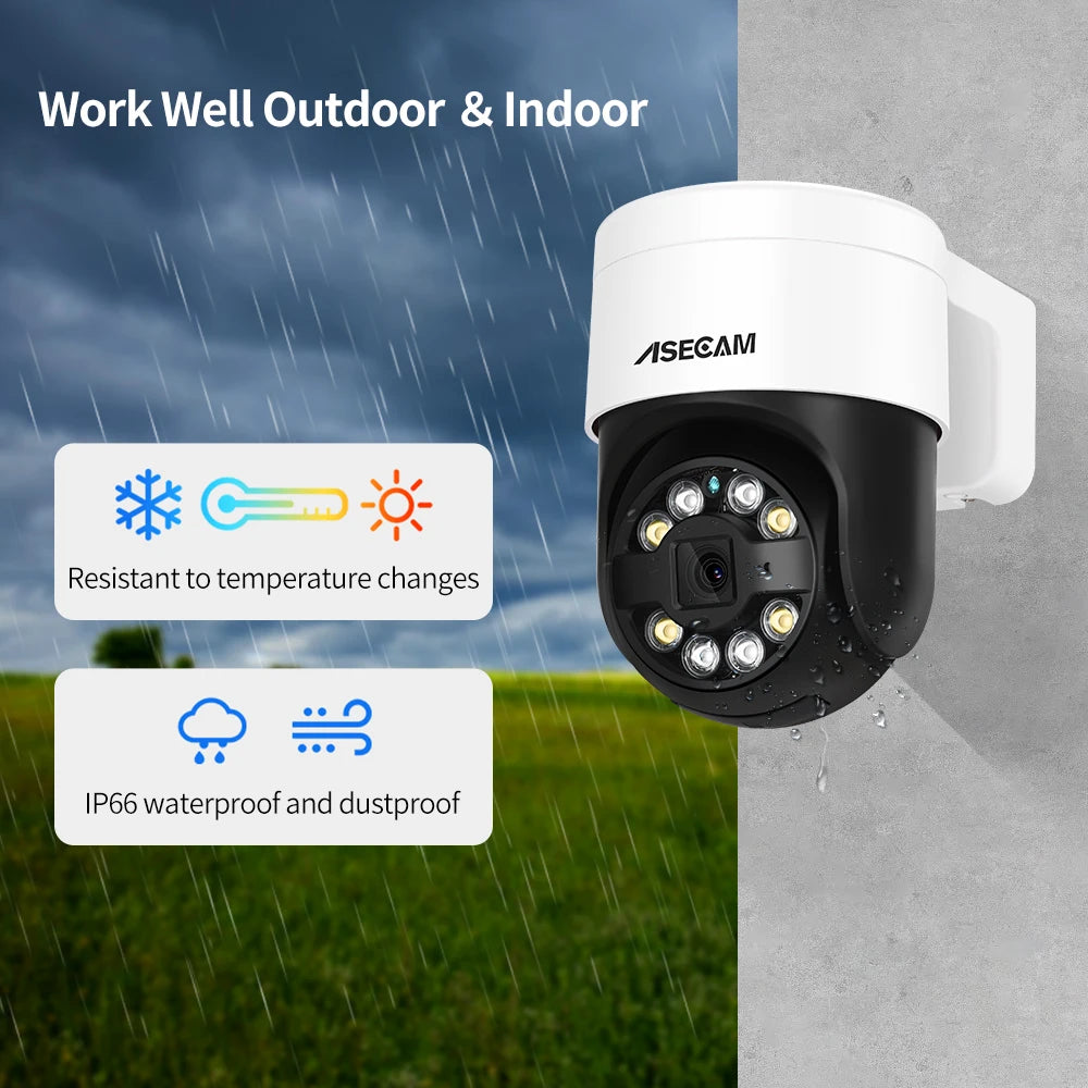 8MP 4K PTZ POE Camera – AI Face Detection, Audio, Night Vision