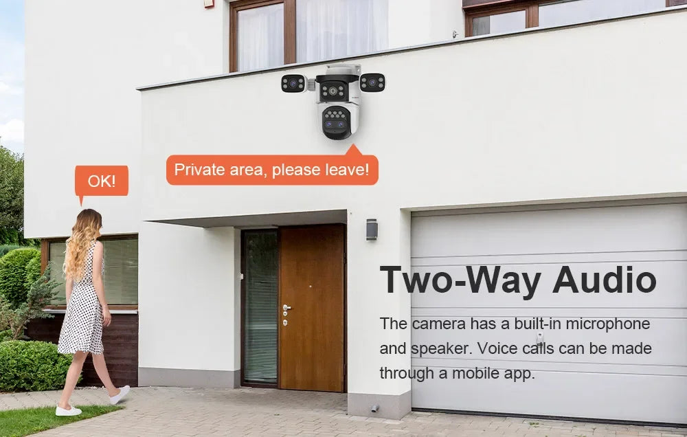 LS Vision 20MP Outdoor WiFi Camera – 4 Lens, 10X Zoom, Auto Tracking