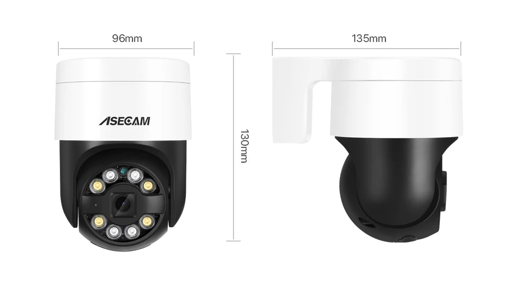 8MP 4K PTZ POE Camera – AI Face Detection, Audio, Night Vision