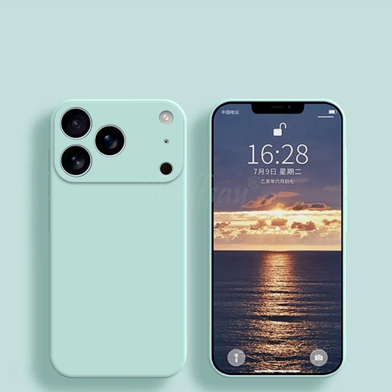 Liquid Silicone TPU iPhone Case – Plain & Protective (iPhone 17 Series/Air/Pro Max)