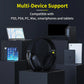 BINNUNE BW06 Wireless Gaming Headset – 2.4GHz & Bluetooth, Mic for PS5/PC