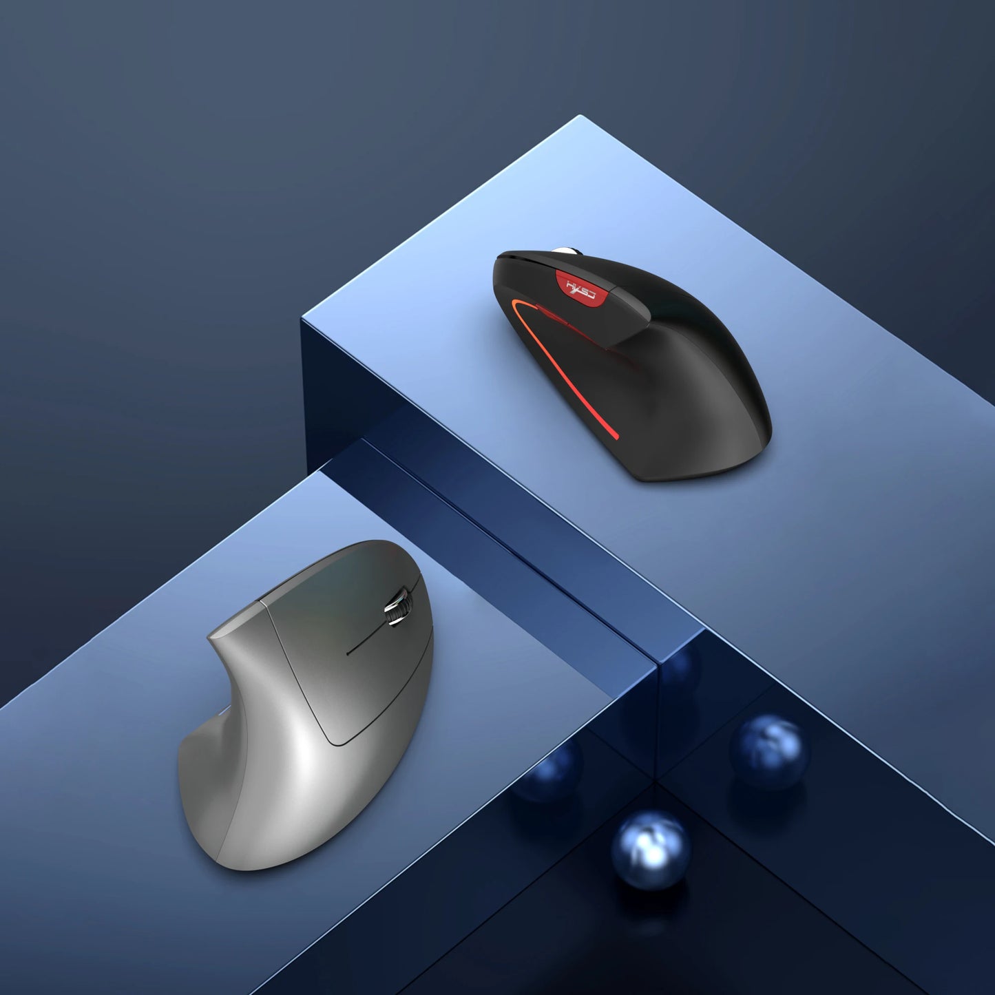 HXSJ Dual-Mode Vertical Mouse – 2025 Ergonomic Rechargeable 2400DPI