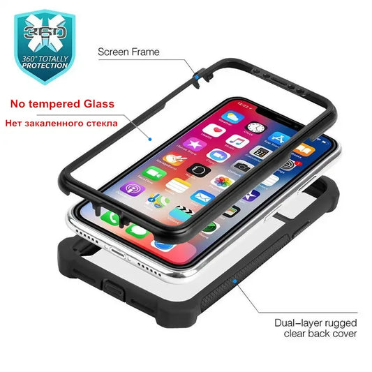 Shockproof Transparent TPU Phone Case – iPhone 6–12 Pro/Max