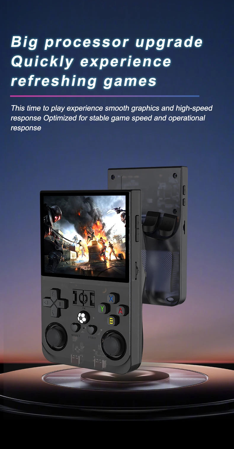 R36 PRO Retro Handheld Game Console – 3.5'' IPS, Linux, 128GB Games