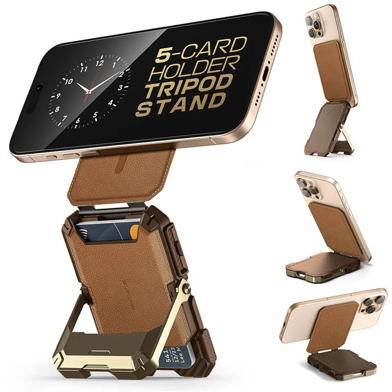 SUPCASE Magnetic Tripod Phone Stand – Credit Card Holder, MagSafe Compatible