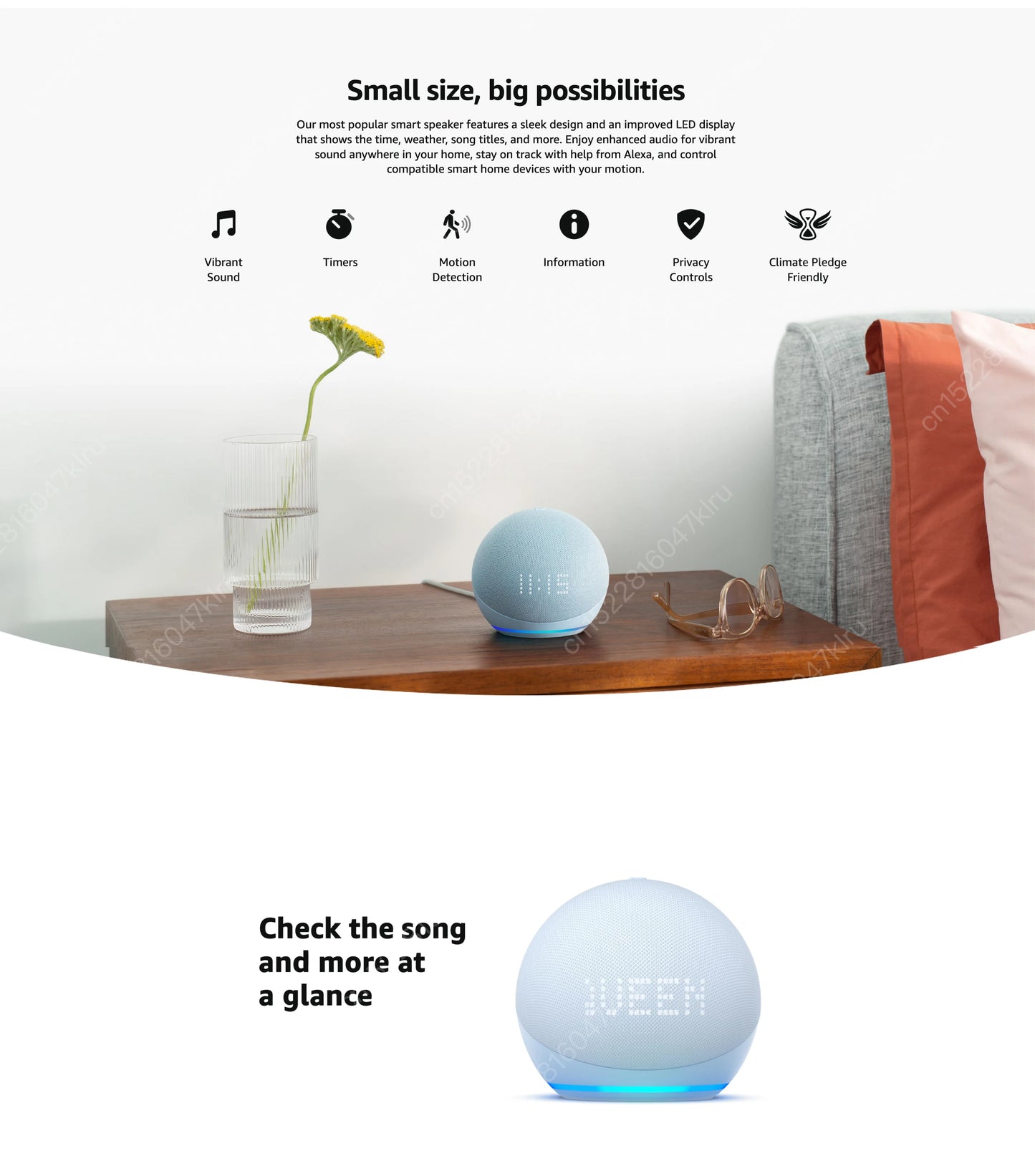 Alexa Echo Dot 5th Gen – Smart Mini WiFi Speaker with Clock & Voice Control