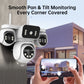 10K 20MP WiFi Security Camera – 4 Lens, 360° PTZ, 16X Zoom