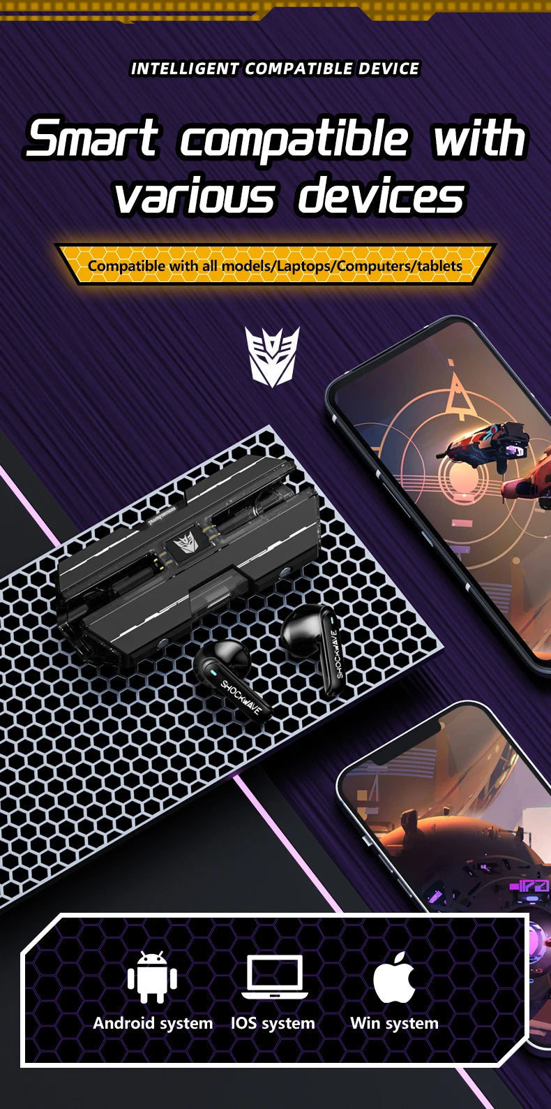 Choice Transformers TF-T01 Bluetooth 5.3 Wireless Earbuds – Gaming & Music