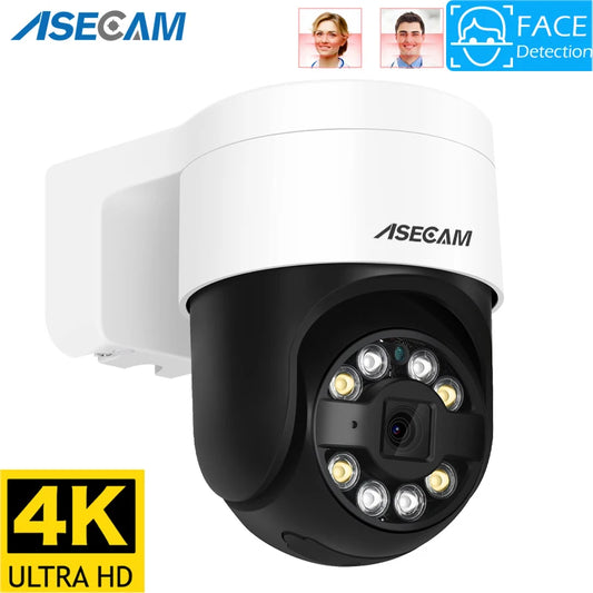 8MP 4K PTZ POE Camera – AI Face Detection, Audio, Night Vision