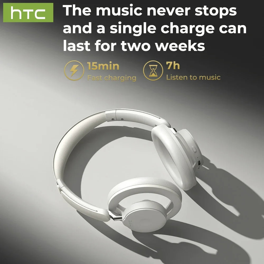 HTC HP06 Bluetooth 6.0 Wireless Open-Ear Headphones – Foldable & Lightweight