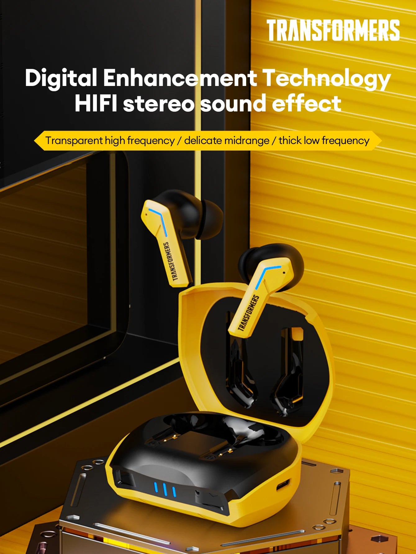 Transformers TF-T06 Bluetooth Earbuds – Noise Reduction, Gaming & Music