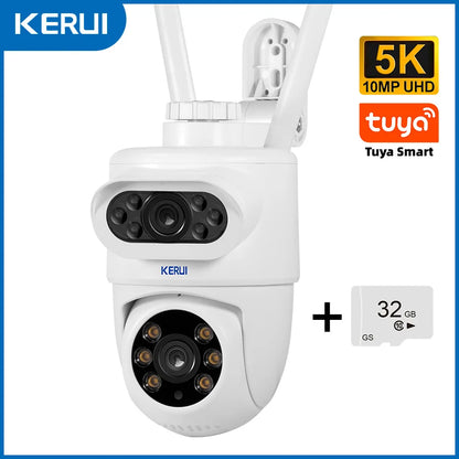KERUI 5K 10MP Dual Lens WiFi Camera – Smart PTZ Outdoor Security