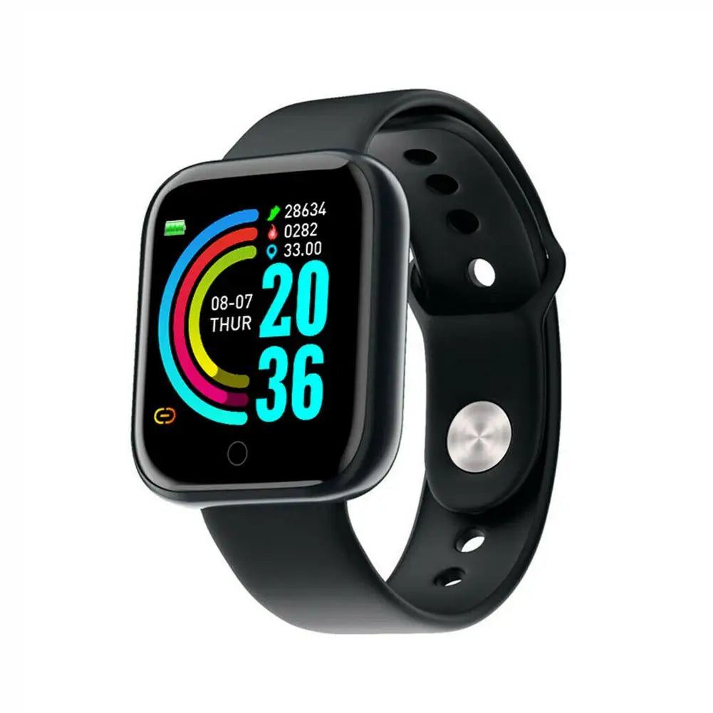 D20 Y68 Smartwatch – Fitness Tracker, Sports, IP67 Waterproof, Android Compatible