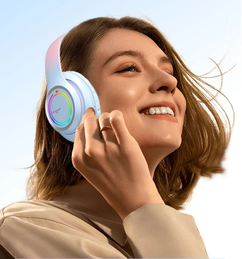 Wireless Bluetooth Kids Headphones – Multi-Color, SD Card, HiFi Stereo