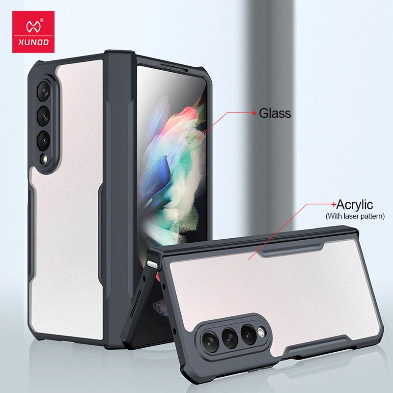 Xundd Foldable Shockproof Case – Samsung Galaxy Z Fold 3–7 (Glass+PC+TPU)
