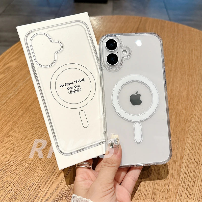 Transparent MagSafe Wireless Charging Case – For iPhone 11–17 Series