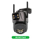 6K 9MP Outdoor WiFi Camera – Triple Lens, Dual Screen, PTZ Auto Tracking