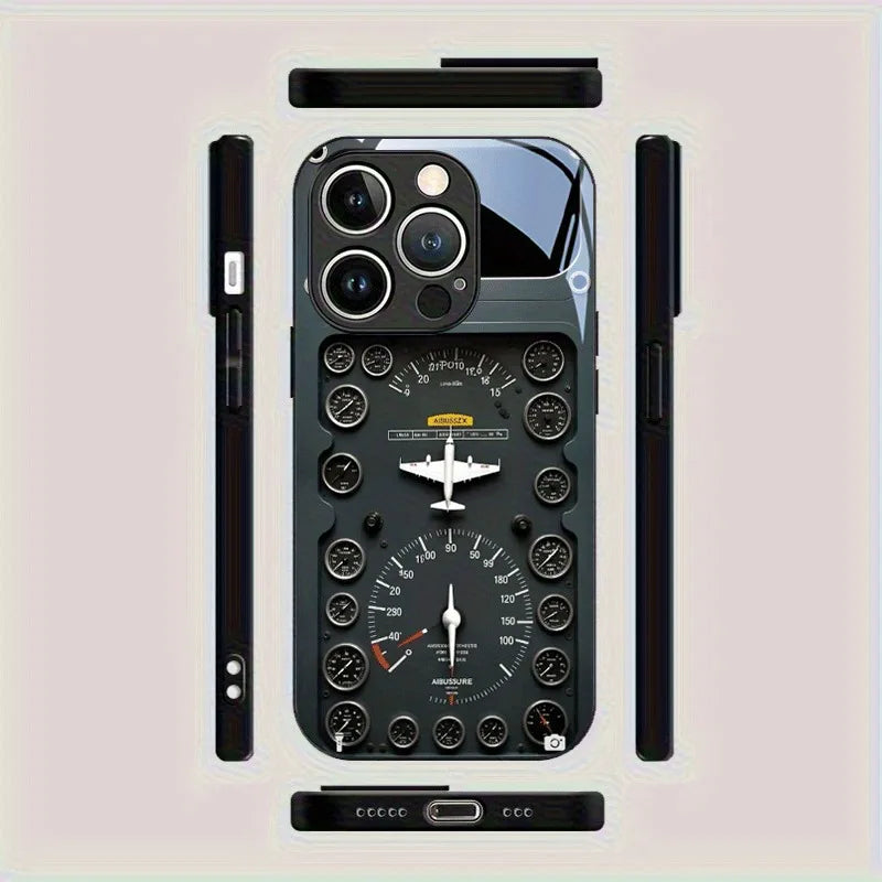 Retro Aviation Glass iPhone Case – Full Series Coverage (iPhone 7–17/Air)