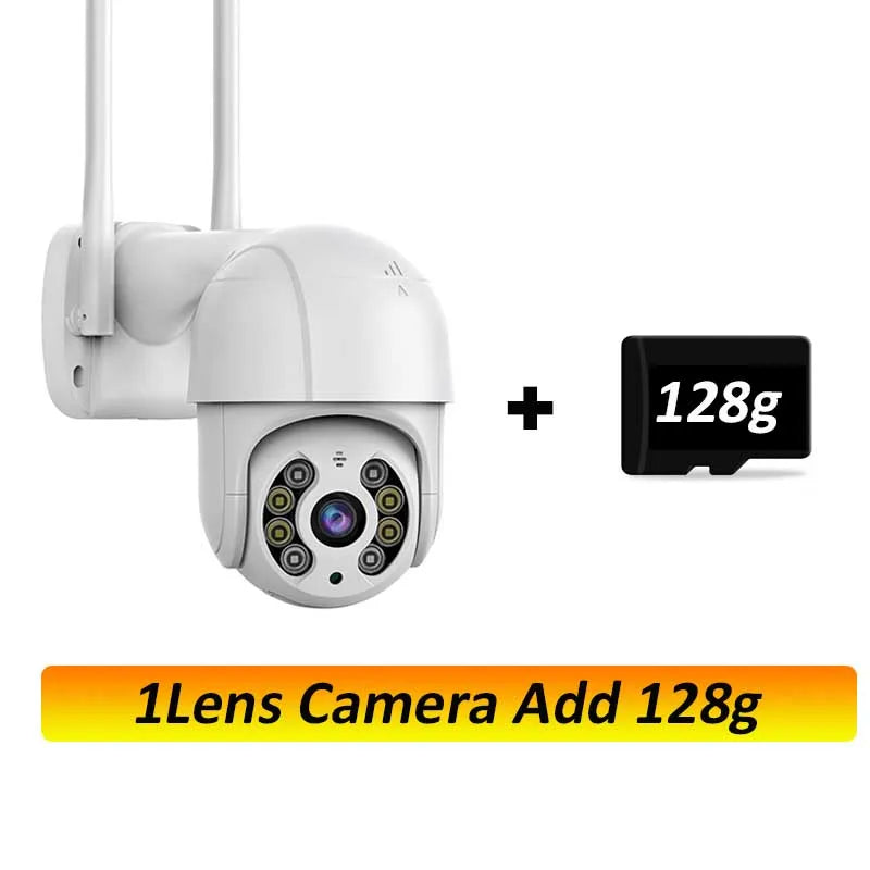 6K HD PTZ Outdoor WiFi Camera – 3 Lens, Auto Tracking Security
