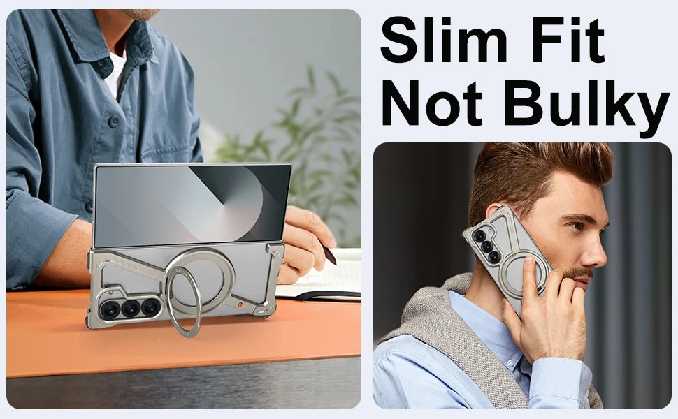 Samsung Z Fold 7 Case – Frameless, Magnetic Stand & Shockproof