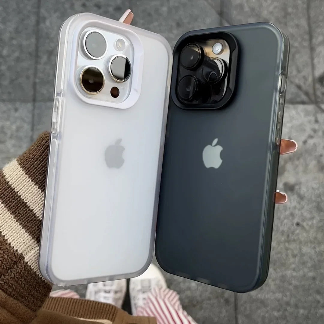 Luxury Transparent Matte Case – Bumper Cover for iPhone 11–16 Pro/Max