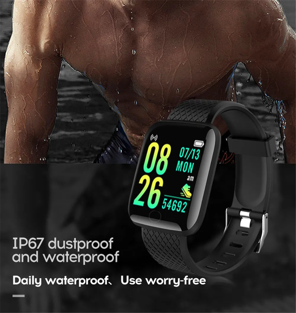 116 Smart Fitness Bracelet – Sport Watch, Music & Message Control, Bluetooth