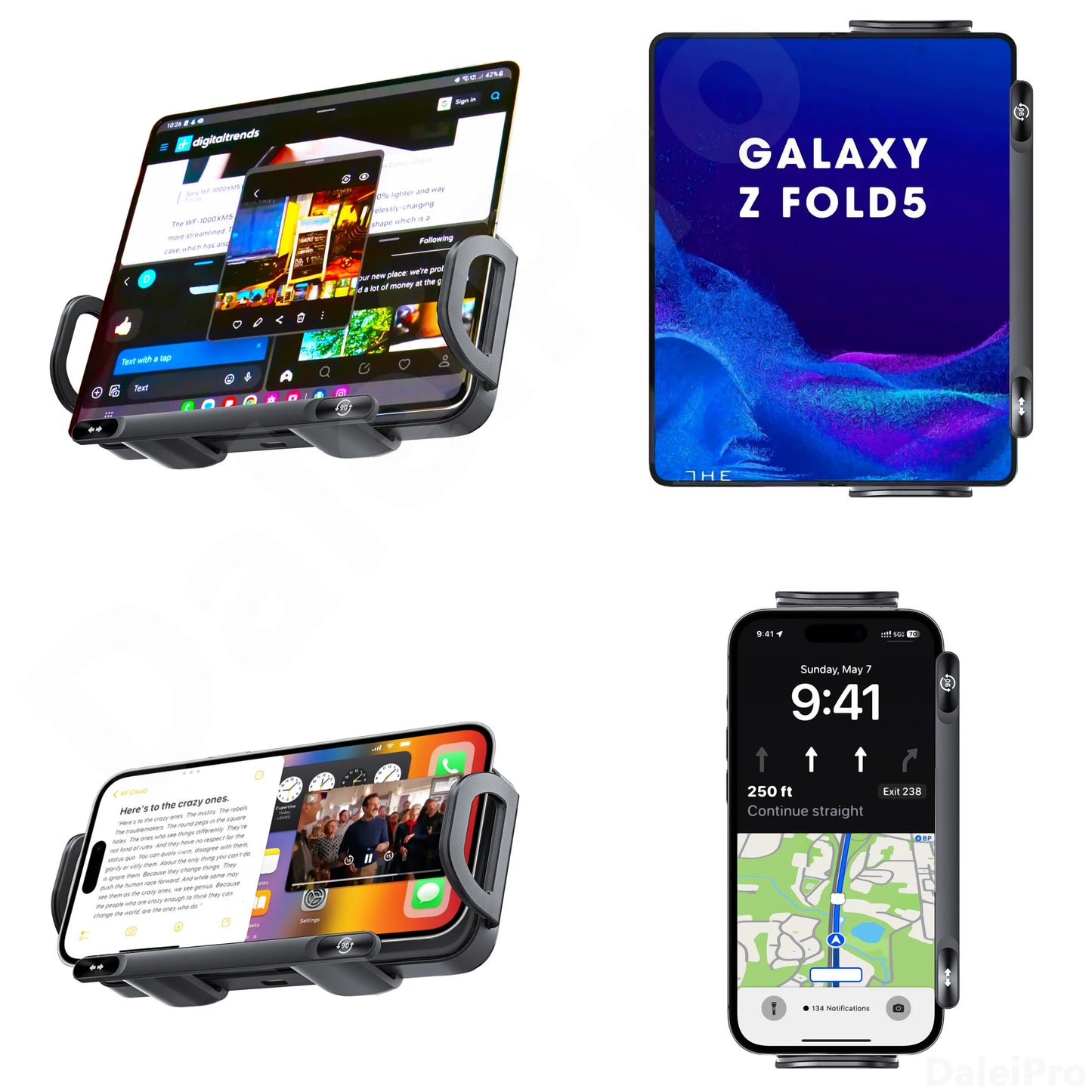Universal Car Phone Holder & Wireless Charger – MagSafe, Auto-Rotation