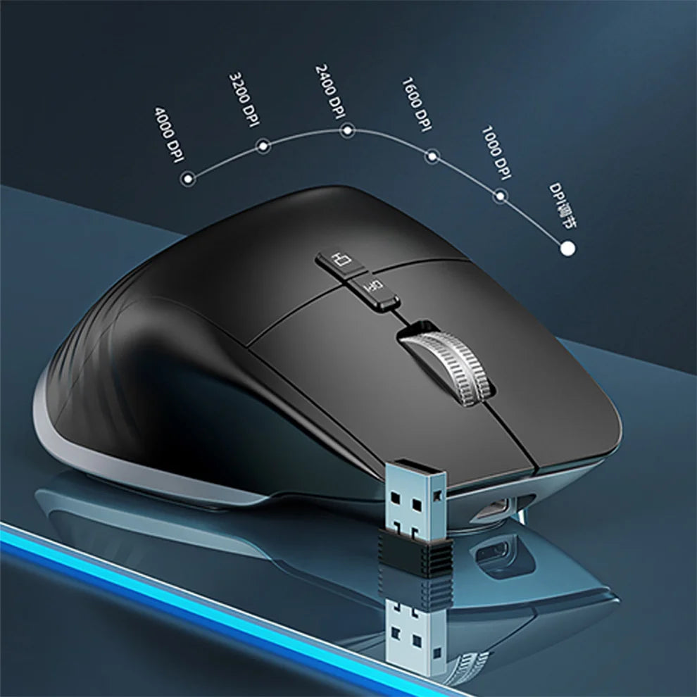 2.4G Wireless Bluetooth RGB Mouse – Rechargeable & Ergonomic