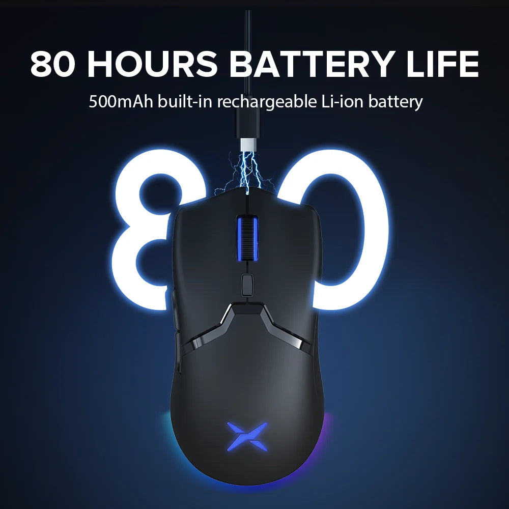Delux M800PRO Wireless Gaming Mouse – RGB, 26000 DPI, Programmable