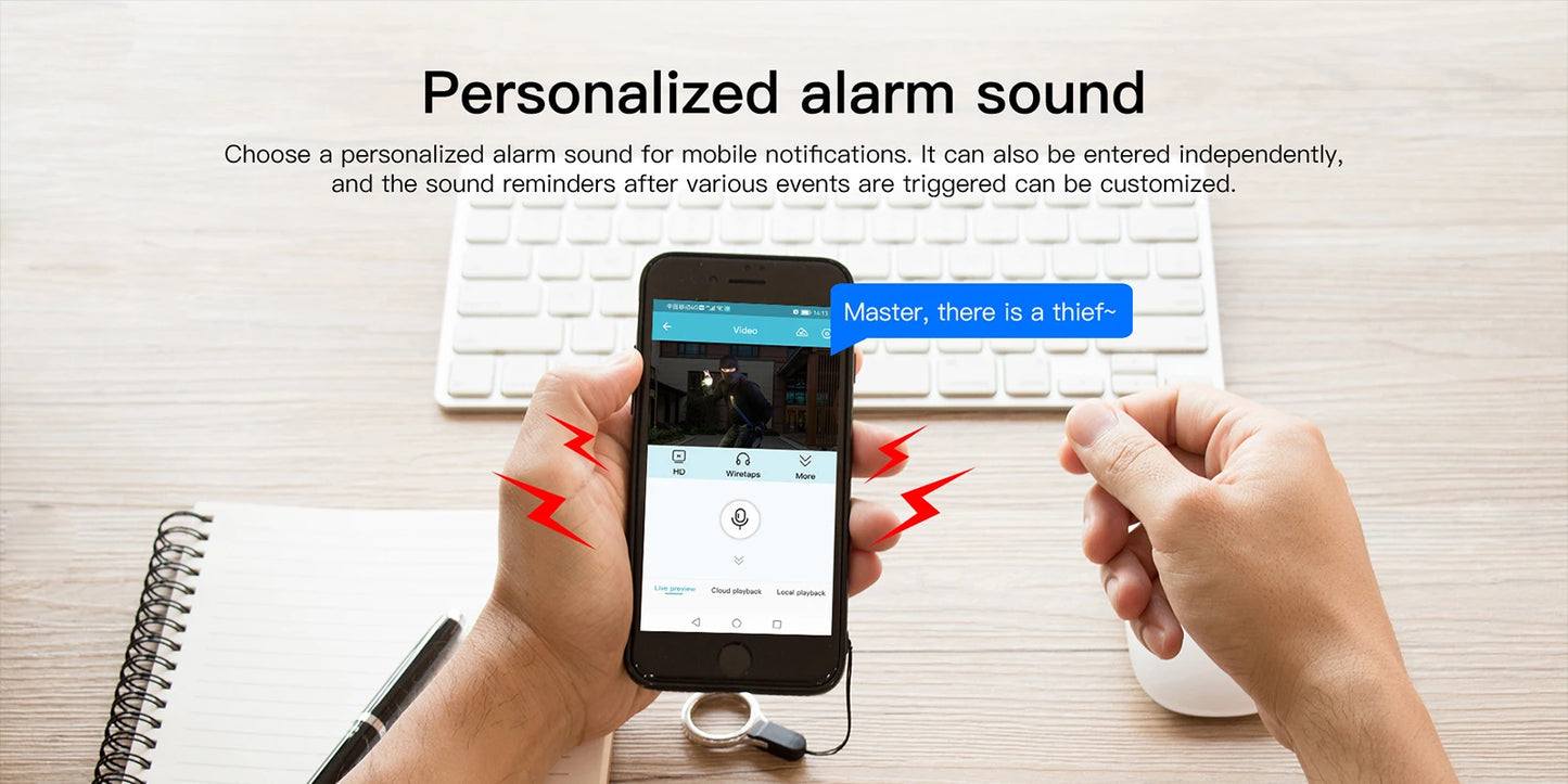 3MP WiFi Surveillance Camera – Battery Powered, Night Vision, Outdoor Security