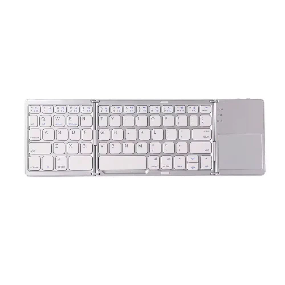 Folding Bluetooth Keyboard with Touchpad – Mini Wireless, Universal 3-System