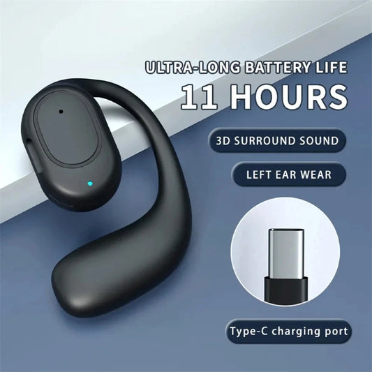 Wireless Bone Conduction Headphones – Bluetooth, Mic, Noise Cancelling