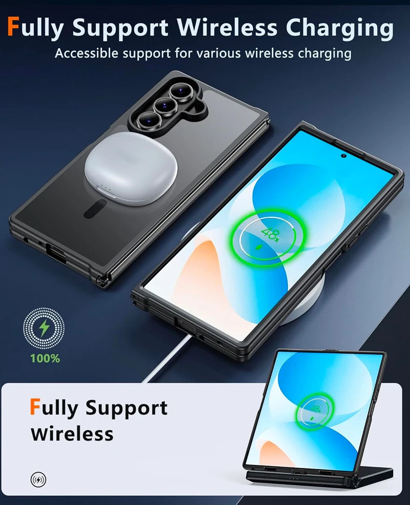 UYUXIO Magnetic Case – Slim Rugged Wireless Charging (Galaxy Z Fold 7)