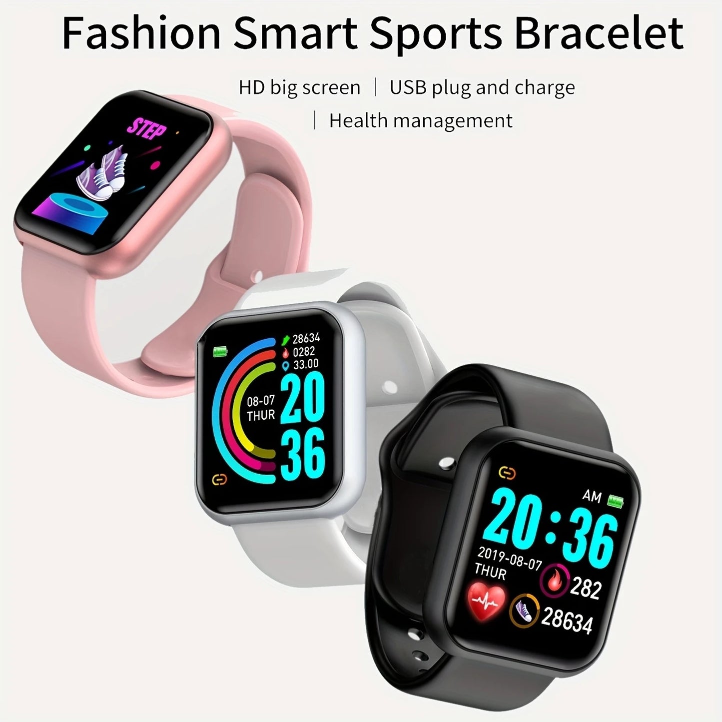 Smart Watch for Men & Women – Bluetooth, Music, Fitness & Health Monitor