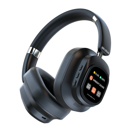 Siindoo JH-ANC930Plus Wireless Headphones – Hybrid ANC, Touch Control, LED Screen