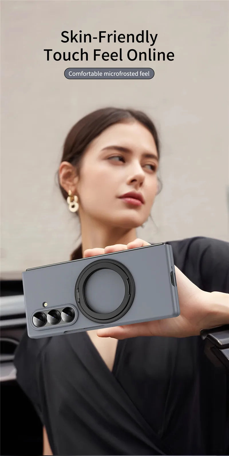 Magnetic Ring Case – Samsung Galaxy Z Fold 7, MagSafe & Wireless Charging