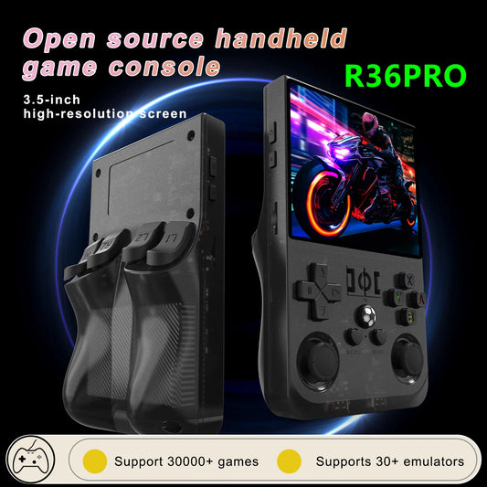 R36 PRO Retro Handheld Game Console – 3.5'' IPS, Linux, 128GB Games