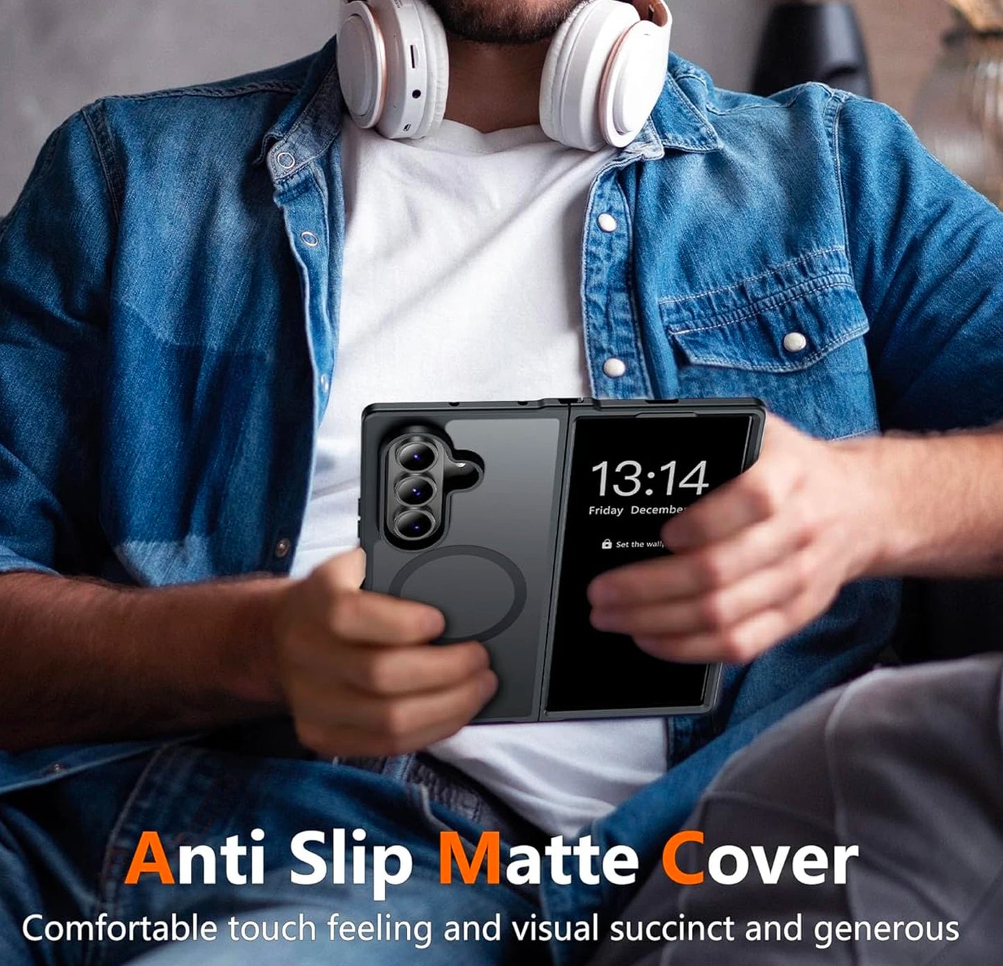 UYUXIO Magnetic Case – Slim Rugged Wireless Charging (Galaxy Z Fold 7)