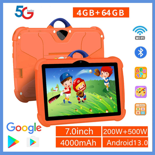 7'' Kids Learning Tablet – Android, 5G WiFi, Games & Education