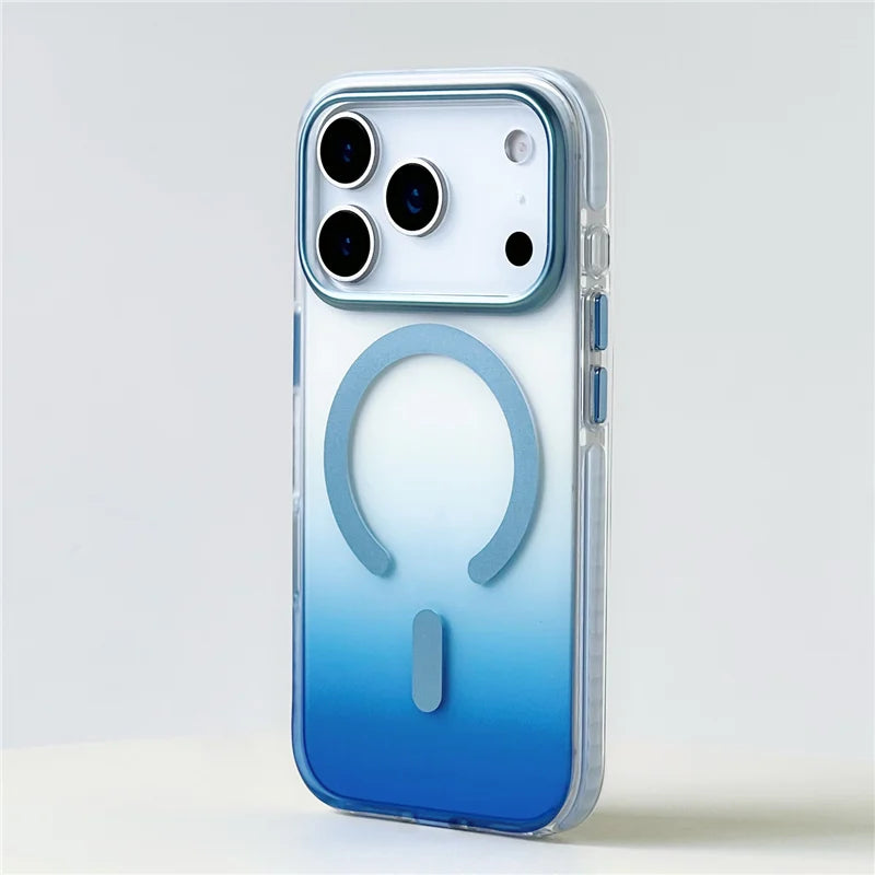 Gradient Matte iPhone Case – Shockproof & MagSafe (iPhone 16–17/Air/Pro Max)