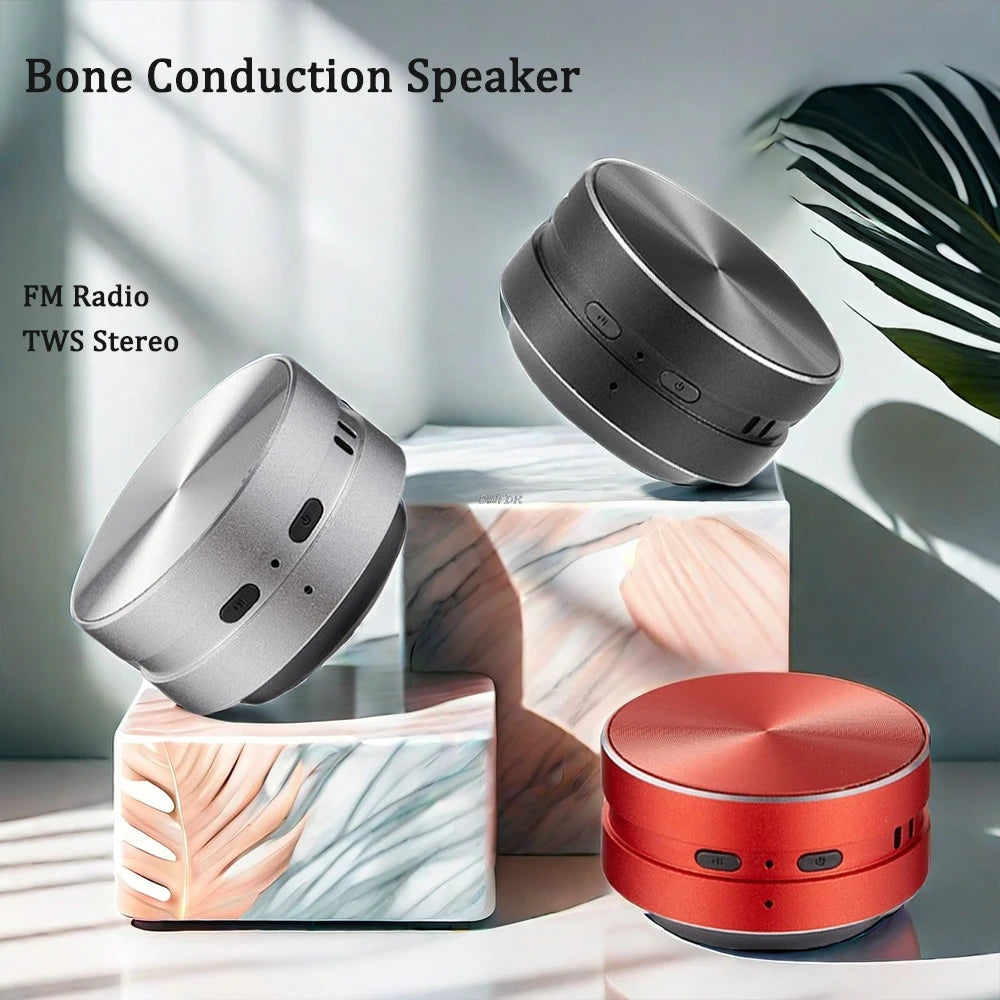 2025 Bone Conduction Bluetooth Speaker – TWS 3D Stereo with FM Radio