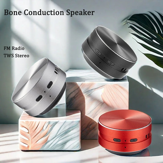 2025 Bone Conduction Bluetooth Speaker – TWS 3D Stereo with FM Radio