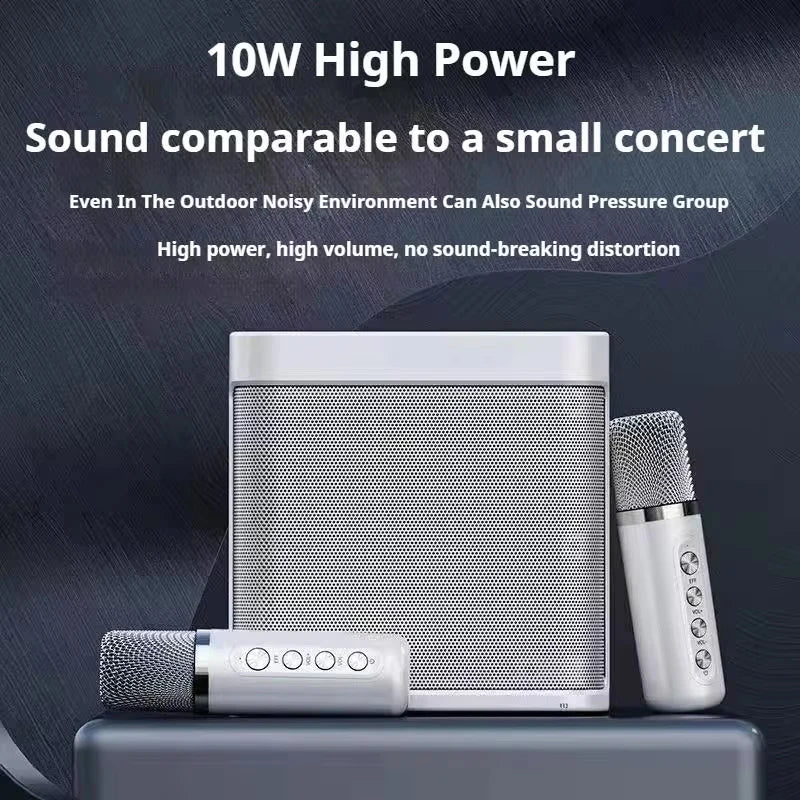 Portable Dual Mic Karaoke Machine – Bluetooth HIFI Speaker for Home & Party