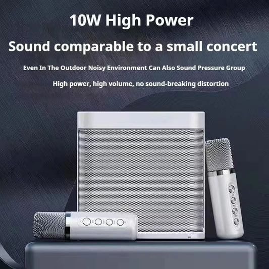 Portable Dual Mic Karaoke Machine – Bluetooth HIFI Speaker for Home & Party