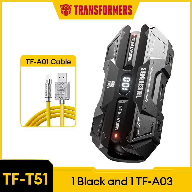 Choice Transformers TF-T51 Bluetooth 5.4 Gaming Headset – Wireless with LED & AI Translator