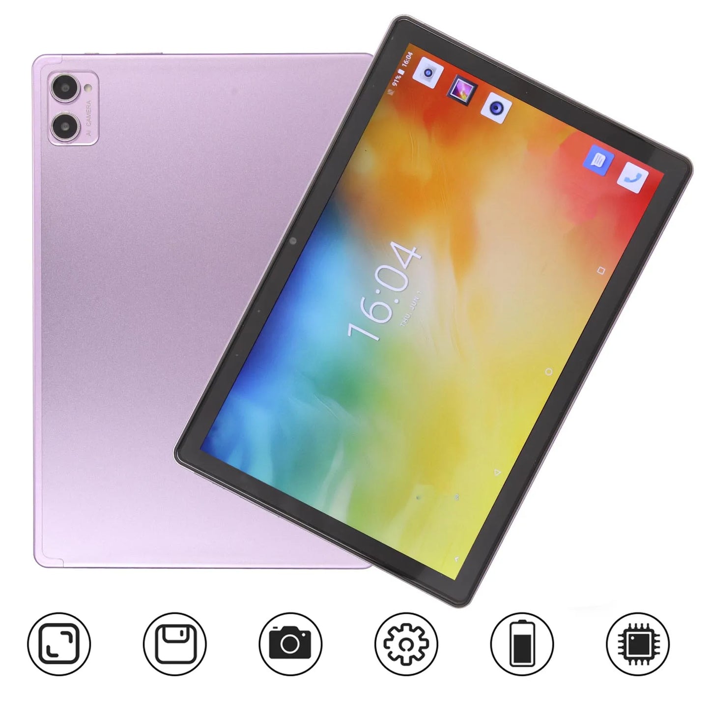 10.1'' Family Gaming Tablet – 12GB+256GB, 5G WiFi, 8800mAh, 8MP+20MP Cameras